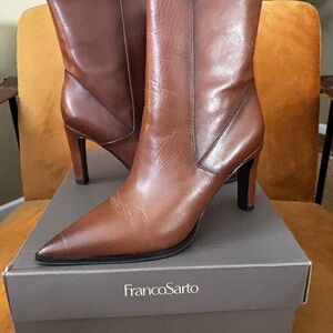 Franco Sarto Women's Tan Heeled Boots 8W